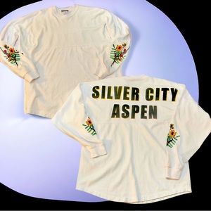 Spirit Jersey Sz XS -Silver City Aspen Cropped Sweatshirt